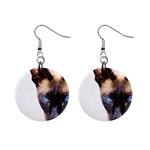 Siamese Cat 1  Button Earrings