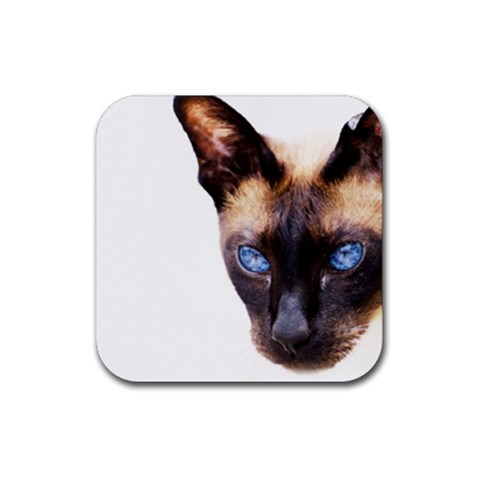 Siamese Cat Rubber Coaster (Square) from ArtsNow.com Front