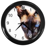 Siamese Cat Wall Clock (Black)