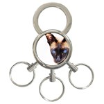 Siamese Cat 3-Ring Key Chain