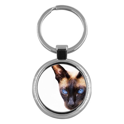 Siamese Cat Key Chain (Round) from ArtsNow.com Front