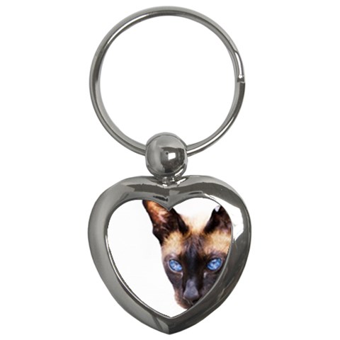 Siamese Cat Key Chain (Heart) from ArtsNow.com Front