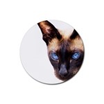 Siamese Cat Rubber Round Coaster (4 pack)