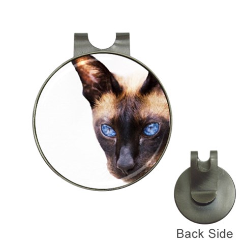 Siamese Cat Golf Ball Marker Hat Clip from ArtsNow.com Front