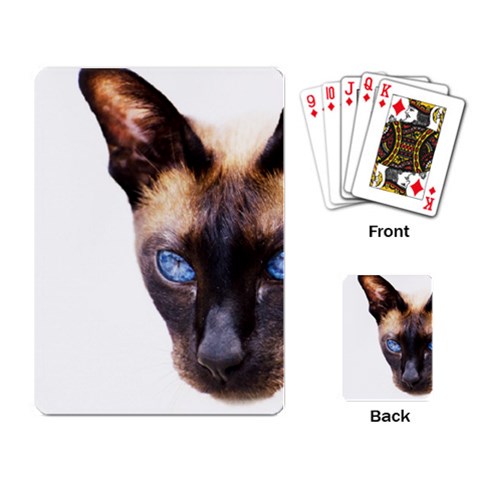 Siamese Cat Playing Cards Single Design from ArtsNow.com Back