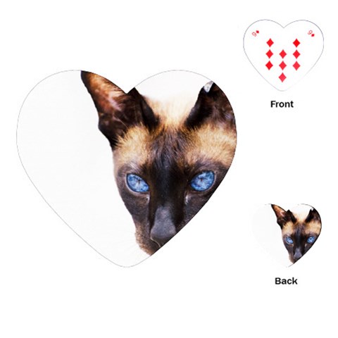 Siamese Cat Playing Cards (Heart) from ArtsNow.com Front