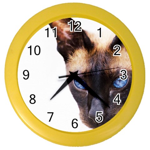 Siamese Cat Color Wall Clock from ArtsNow.com Front