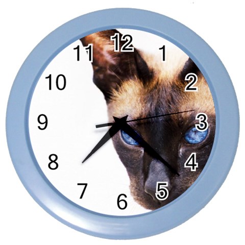 Siamese Cat Color Wall Clock from ArtsNow.com Front