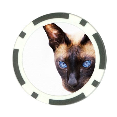 Siamese Cat Poker Chip Card Guard from ArtsNow.com Front