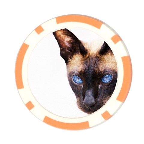 Siamese Cat Poker Chip Card Guard from ArtsNow.com Front