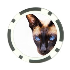 Siamese Cat Poker Chip Card Guard from ArtsNow.com Front