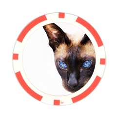 Siamese Cat Poker Chip Card Guard from ArtsNow.com Front