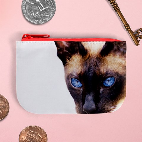 Siamese Cat Mini Coin Purse from ArtsNow.com Front