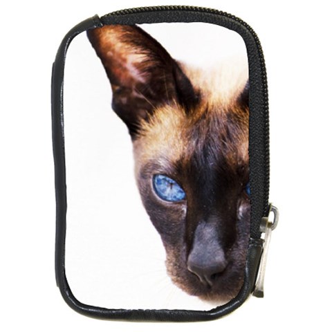 Siamese Cat Compact Camera Leather Case from ArtsNow.com Front