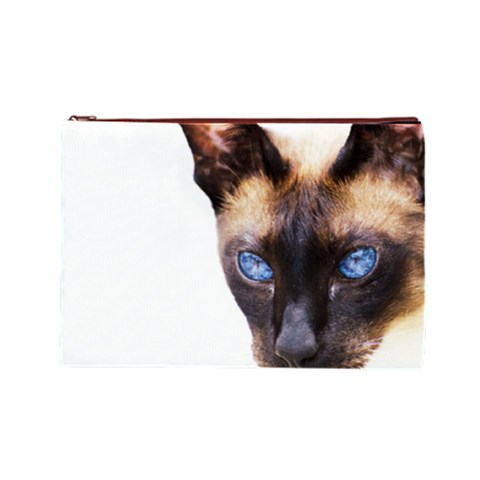 Siamese Cat Cosmetic Bag (Large) from ArtsNow.com Front