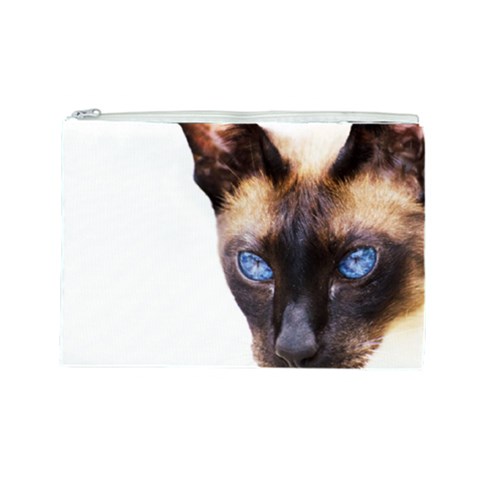 Siamese Cat Cosmetic Bag (Large) from ArtsNow.com Front