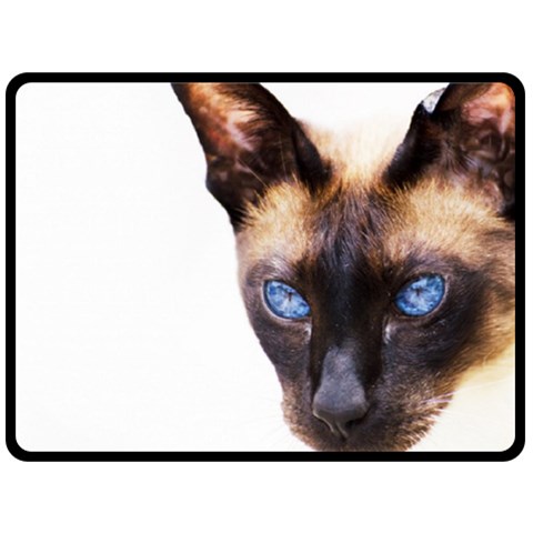 Siamese Cat Fleece Blanket (Large) from ArtsNow.com 80 x60  Blanket Front