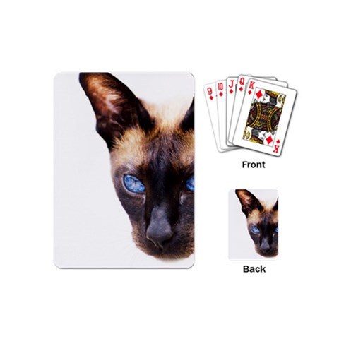 Siamese Cat Playing Cards (Mini) from ArtsNow.com Back