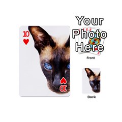 Siamese Cat Playing Cards 54 (Mini) from ArtsNow.com Front - Heart10