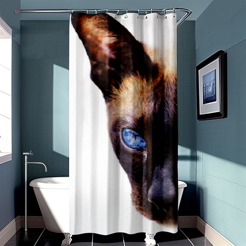 Siamese Cat Shower Curtain 36  x 72  (Stall) from ArtsNow.com Curtain(36 X72 ) - 33.26 x66.24  Curtain(36 X72 )