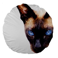 Siamese Cat Large 18  Premium Round Cushion  from ArtsNow.com Front