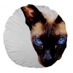 Siamese Cat Large 18  Premium Round Cushion 