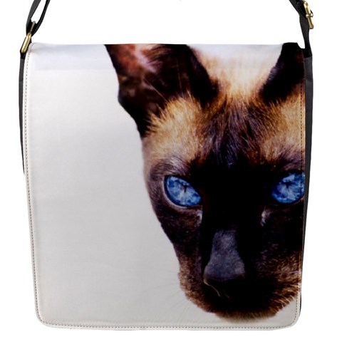 Siamese Cat Flap Closure Messenger Bag (S) from ArtsNow.com Front