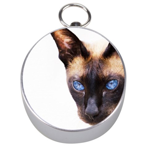 Siamese Cat Silver Compass from ArtsNow.com Front