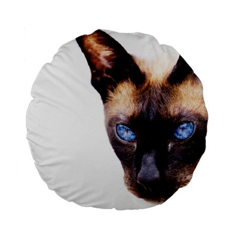 Siamese Cat Standard 15  Premium Flano Round Cushion  from ArtsNow.com Front