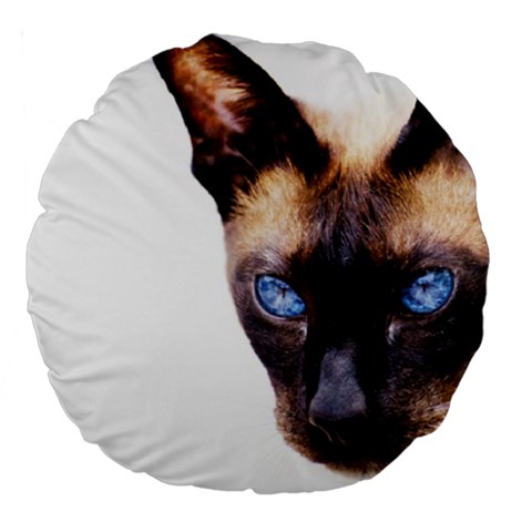 Siamese Cat Large 18  Premium Flano Round Cushion  from ArtsNow.com Front