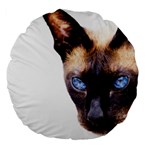 Siamese Cat Large 18  Premium Flano Round Cushion 