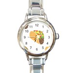 Emoji Taco Round Italian Charm Watch