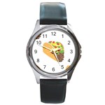 Emoji Taco Round Metal Watch