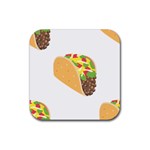 Emoji Taco Rubber Coaster (Square)