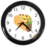 Emoji Taco Wall Clock (Black)