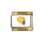 Emoji Taco Gold Trim Italian Charm (9mm)