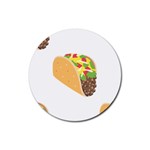 Emoji Taco Rubber Coaster (Round)