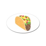 Emoji Taco Sticker Oval (10 pack)