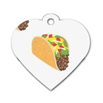 Emoji Taco Dog Tag Heart (One Side)