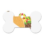 Emoji Taco Dog Tag Bone (One Side)