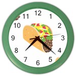 Emoji Taco Color Wall Clock