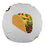 Emoji Taco Large 18  Premium Round Cushion 