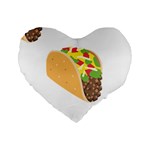 Emoji Taco Standard 16  Premium Heart Shape Cushion 