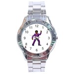 Emoji Dancing Man Stainless Steel Analogue Watch