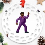 Emoji Dancing Man Ornament (Round Filigree)