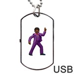 Emoji Dancing Man Dog Tag USB Flash (One Side)