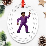 Emoji Dancing Man Ornament (Oval Filigree)