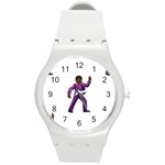 Emoji Dancing Man Round Plastic Sport Watch (M)