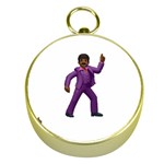 Emoji Dancing Man Gold Compass