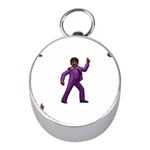 Emoji Dancing Man Silver Compass (Mini)